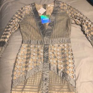 Missguided lace plunge dress